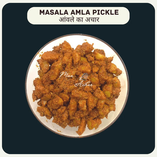 Home Made Amla Pickle (Amla Achar) No Sugar Added - Maa Kaa Achar