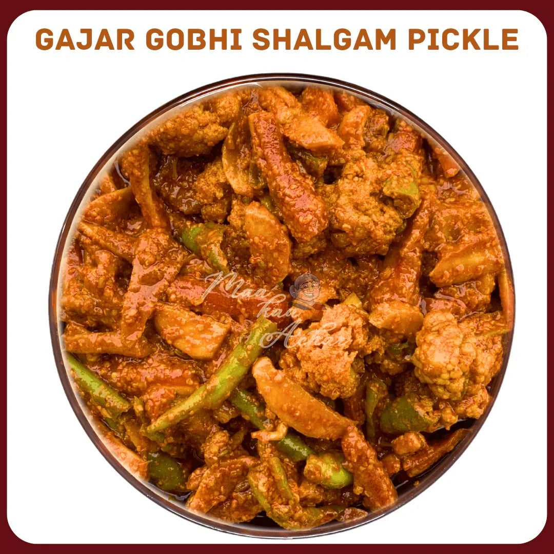 Home Made Gajar Gobhi Cauliflower Pickle (Gajar Gobhi Mix Achar) - Maa Kaa Achar