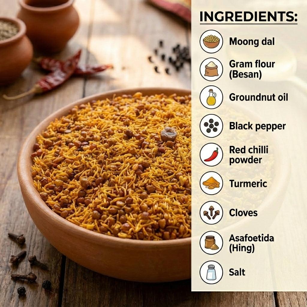 agra-dalmoth-ingredients - Maa Kaa Achar