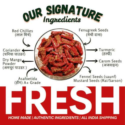 Stuffed Red Chilli Pickle (Bharwa Lal Mirch) - Maa Kaa Achar