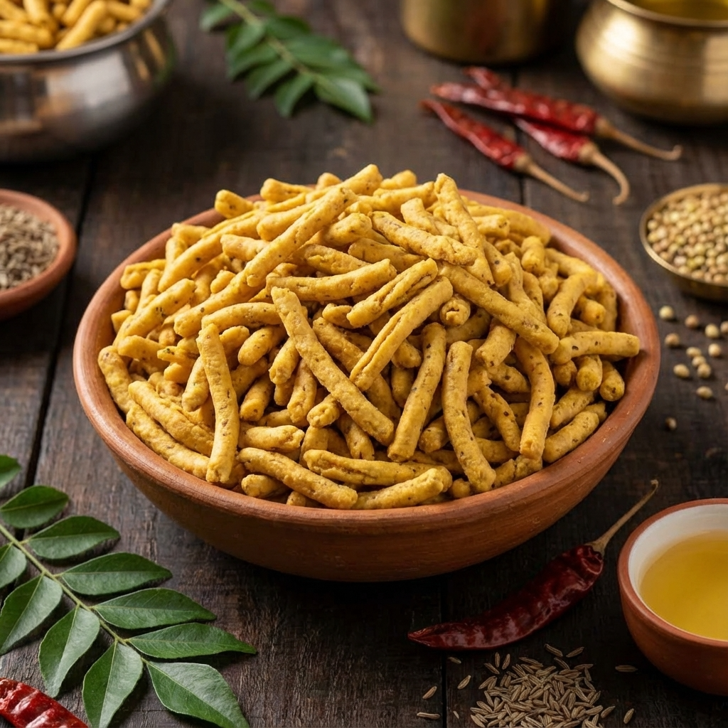 Kadak Dhantal Sev – Extra Crunchy Thick Sev Namkeen - Maa Kaa Achar