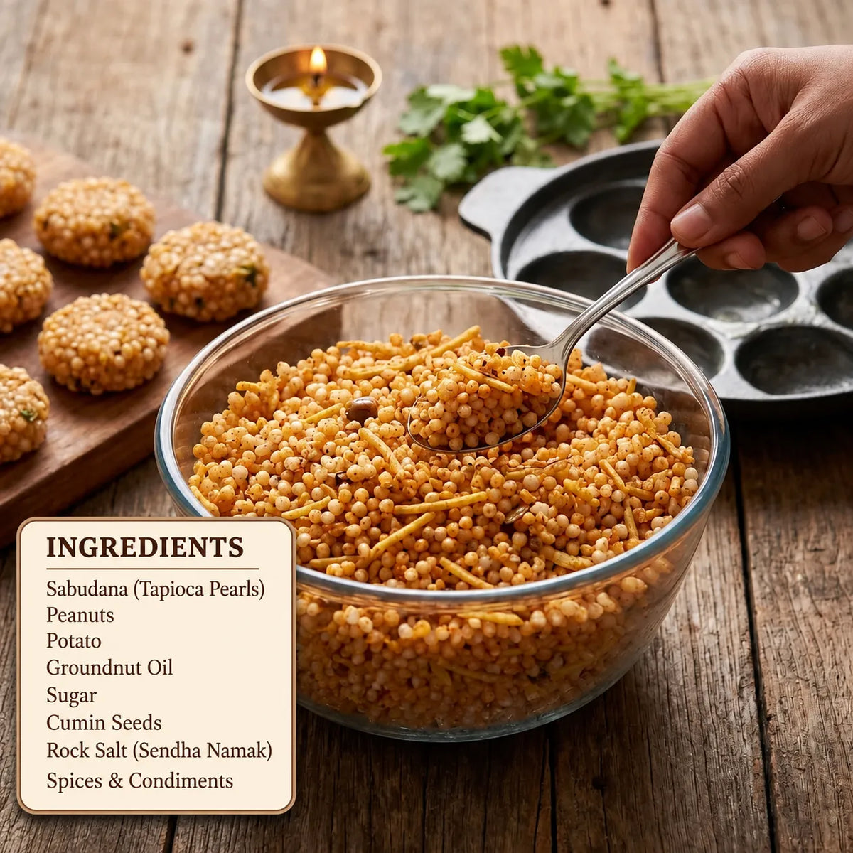 Sabudana namkeen ingredient