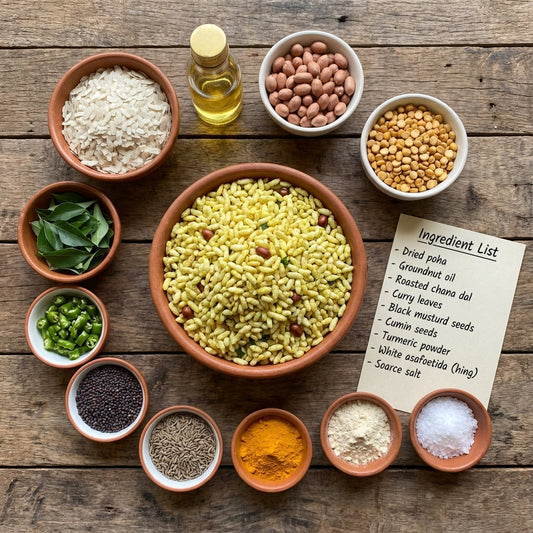 Diet Chiwda (चिवड़ा) : ( Non Fried Roasted Poha ) – Perfect Light Snack - Maa Kaa Achar