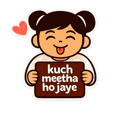 Kuch meetha ho jaye sweet cravings mascot icon in maa kaa achar store