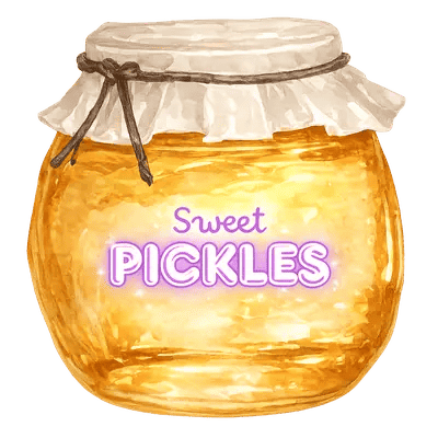 Sweet pickle collection icon jar of sweet pickles