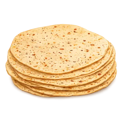 Stack of masala papad collection icon - crispy roasted papads