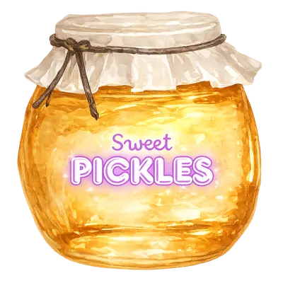 Sweet pickle collection icon jar of sweet pickles