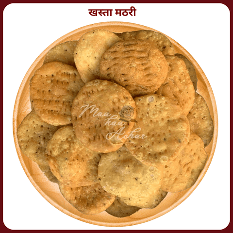 Plain Mathri ( सादी मठरी ) Traditional, Crispy & Handmade - Maa Kaa Achar