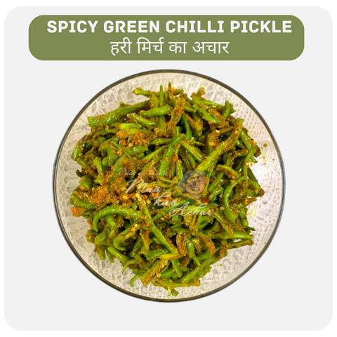 Home Made Spicy Green Chilli Pickle ( Hari Mirch Ka Achar)
