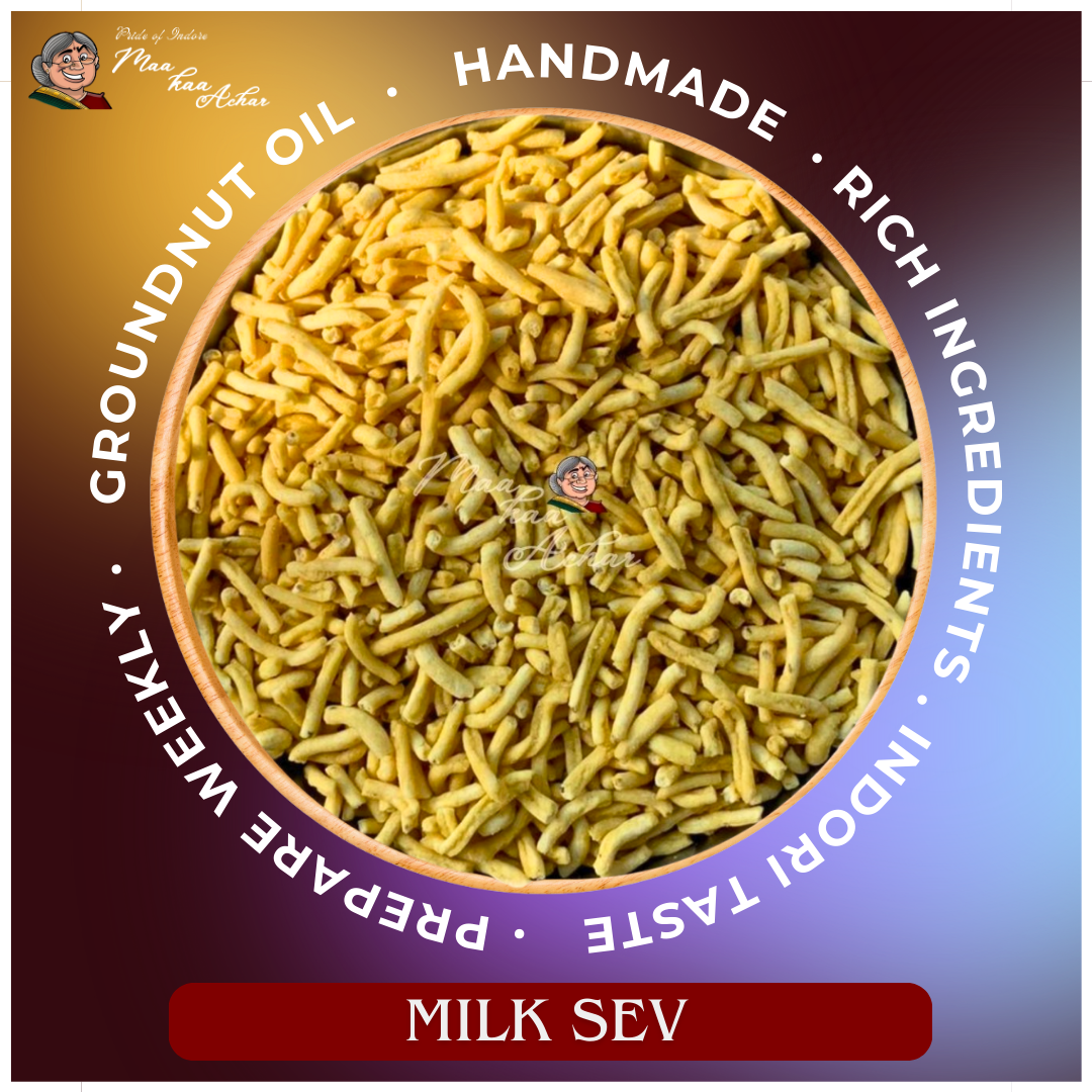 milk sev Indore style light crispy namkeen Maa Kaa Achar