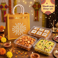 Maa Kaa Achar Khushiyan 3-in-1 Snacks and Sweets Gift Hamper with traditional Indian festive treats