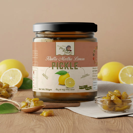 Khatta Meetha Lemon Pickle (Nimbu Ka Achar)