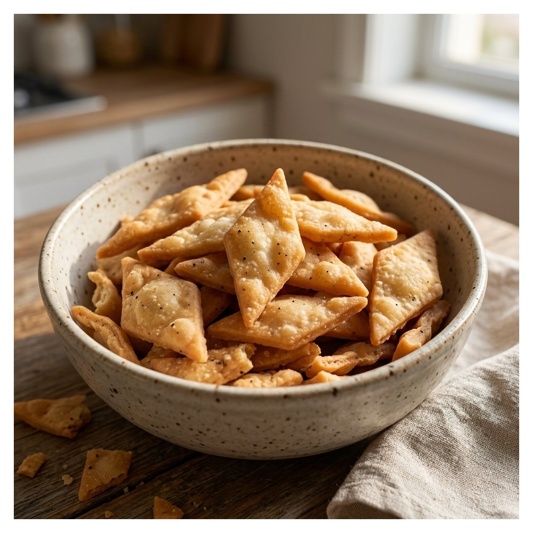 Traditional Namakpara snack in a bowl crispy homemade Indian savory bites by Maa Kaa Achar.