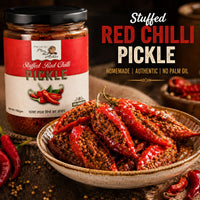 Stuffed Red Chilli Pickle (Bharwa Lal Mirch)