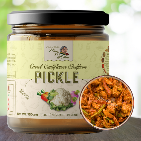 Home Made Gajar Gobhi Cauliflower Pickle (Gajar Gobhi Mix Achar)