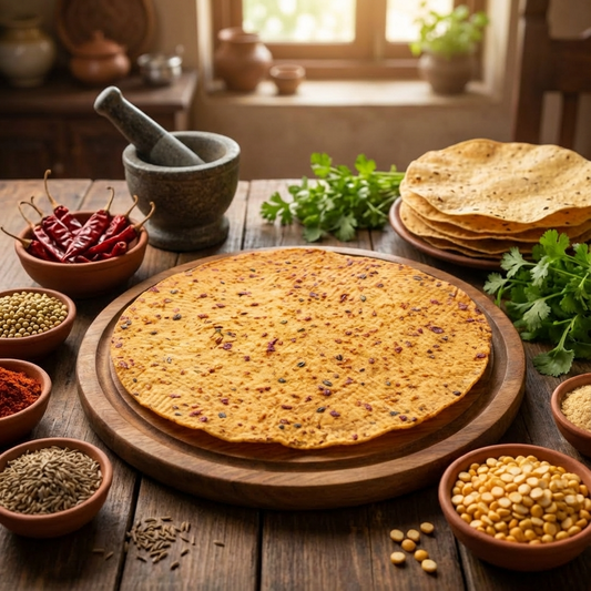Chana Dal Papad – Handrolled