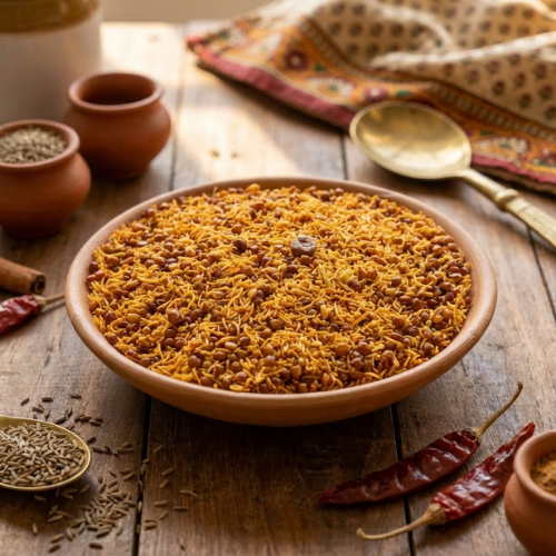 dalmoth namkeen spicy lentil mixture Maa Kaa Achar Agra style snack