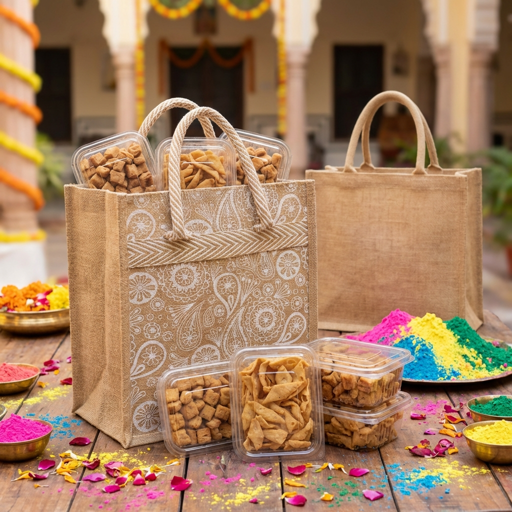 Holi Celebration Premium Hamper 8 Packs  – Traditional Sweets, Namkeen,Snacks - Maa Kaa Achar