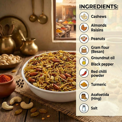 dry fruit mixture ingredients almonds cashews raisins spices Maa Kaa Achar