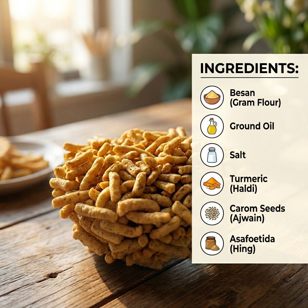 Indori Gathiya – Soft & Spicy Traditional Namkeen - Maa Kaa Achar