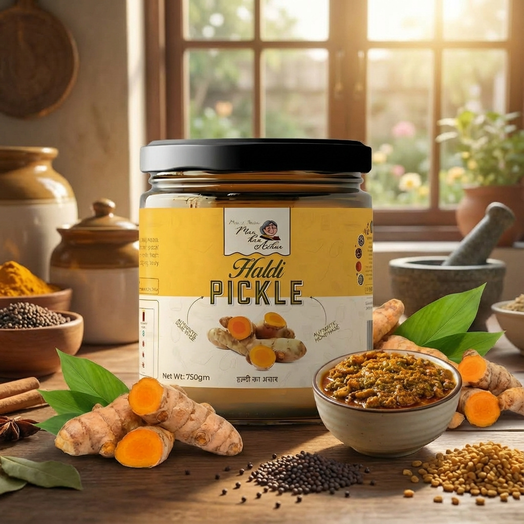 Home Made Turmeric Pickle ( Haldi Kaa Achar ) - Maa Kaa Achar