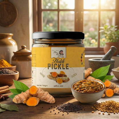 Home Made Turmeric Pickle ( Haldi Kaa Achar ) - Maa Kaa Achar