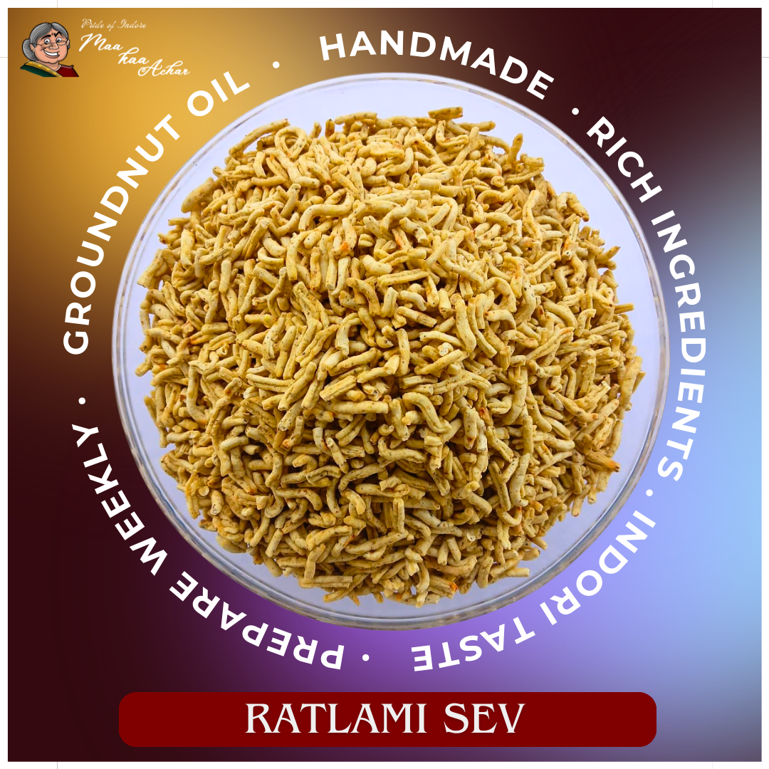 Indori ratlami sev spicy crunchy namkeen Maa Kaa Achar traditional snack