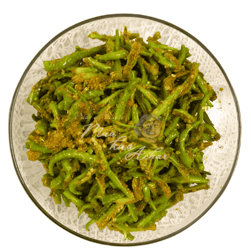 Spicy Green Chilli Pickle (Hari Mirch Ka Achar) - Maa Kaa Achar