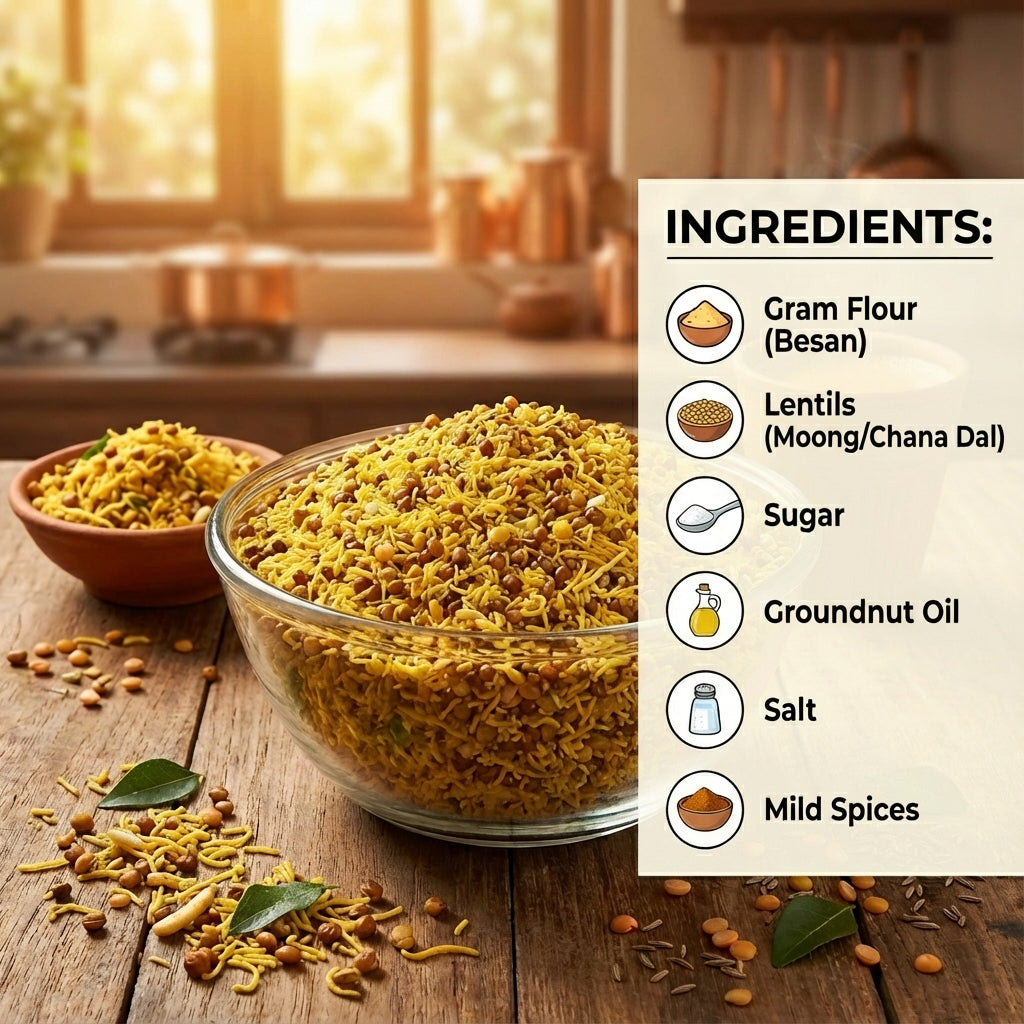 Dalmoth Sweet – Authentic Sweet Dal & Sev Mixture - Maa Kaa Achar