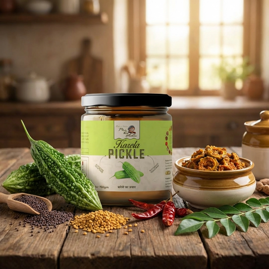 Home Made Bitter Gourd Pickle ( Karela Kaa Achar ) - Maa Kaa Achar