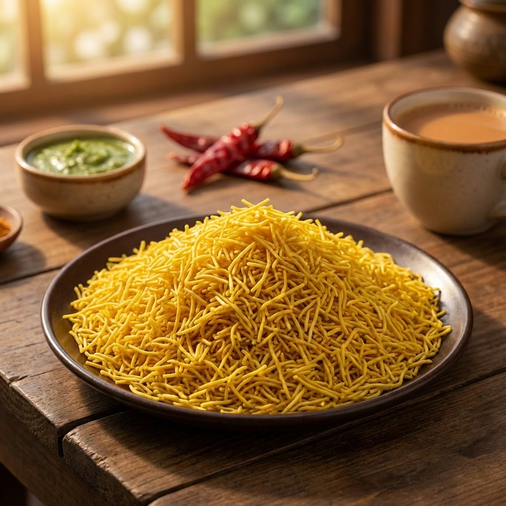 Kashmiri Fiki Sev – Light, Mild & Salted Thin Sev Namkeen - Maa Kaa Achar