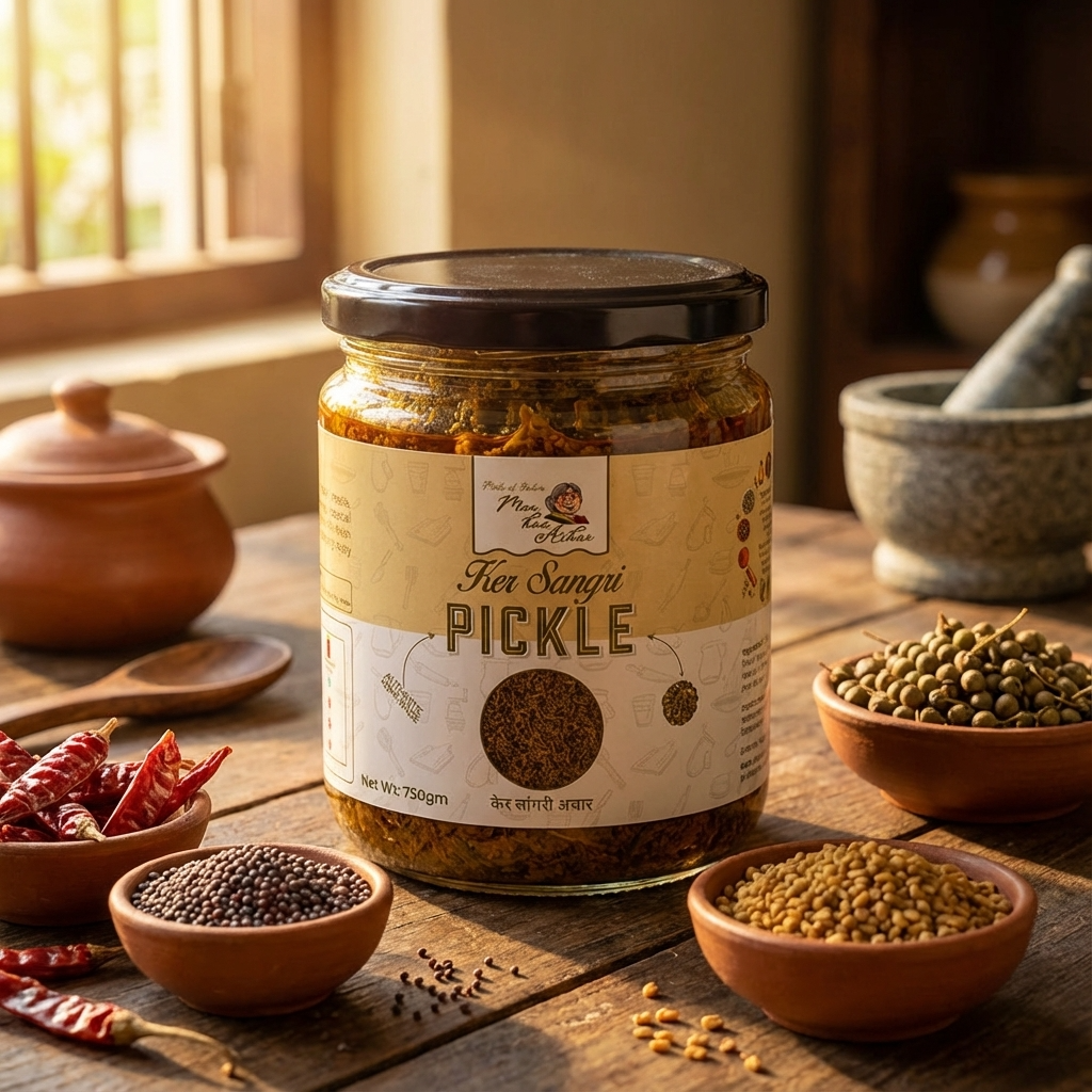 Home Made Ker Sangri Pickle - Maa Kaa Achar