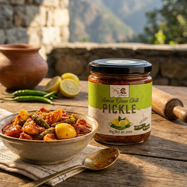 Lemon & Green Chilli Pickle (Nimbu Mirchi Achar)