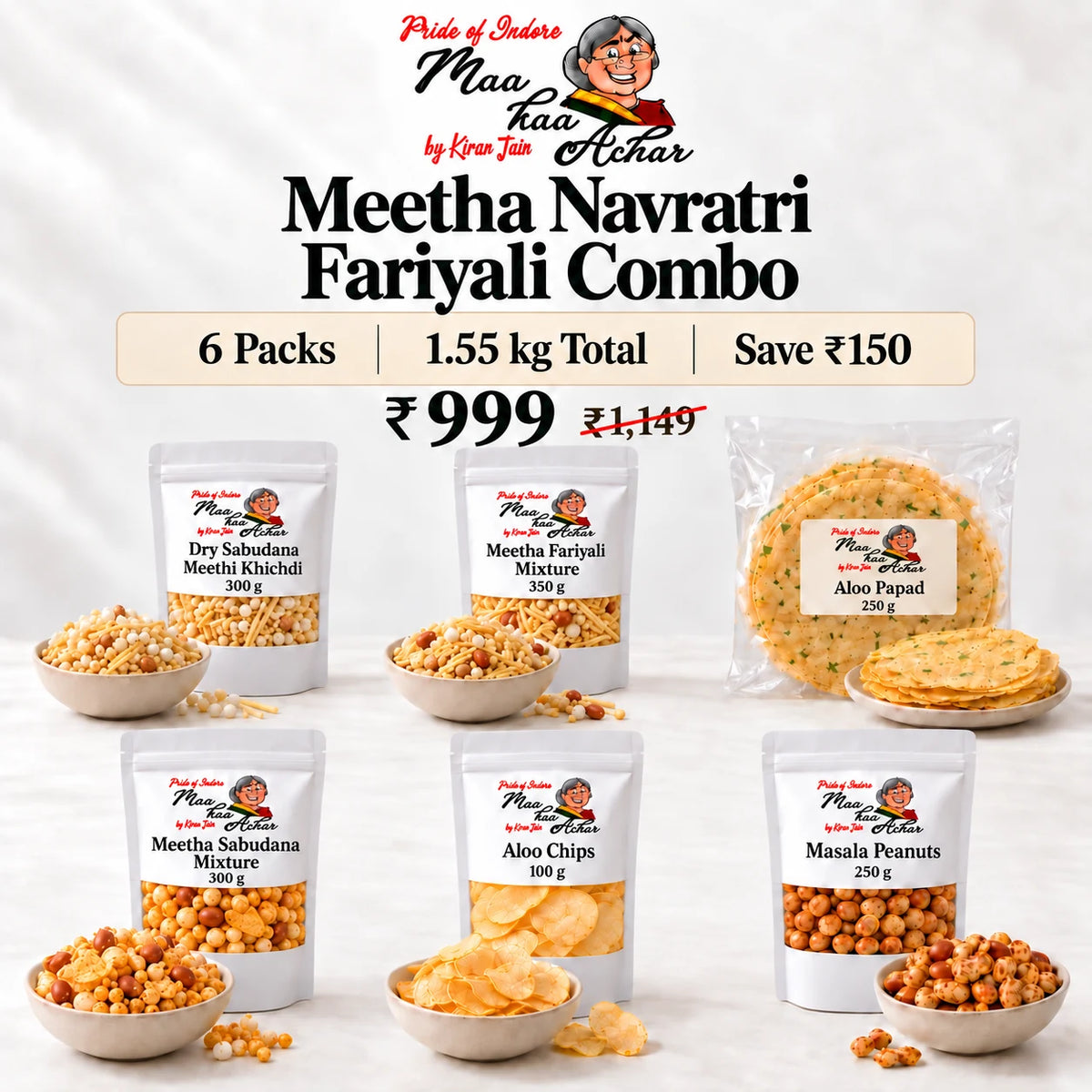 Meetha Navratri Fariyali Combo – 6 Packs, 1.55 kg