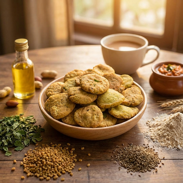 methi mathri crunchy namkeen snack Maa Kaa Achar traditional taste