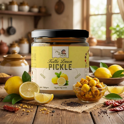 Home Made Salted Lemon Pickle (Khatta Nimbu Achar ) - Maa Kaa Achar