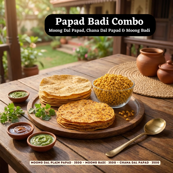 papad badi combo homemade Maa Kaa Achar papad and moong badi for Indian meals
