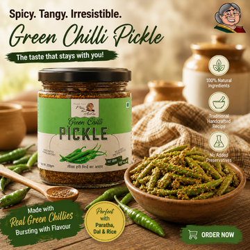 Spicy Green Chilli Pickle (Hari Mirch Ka Achar)