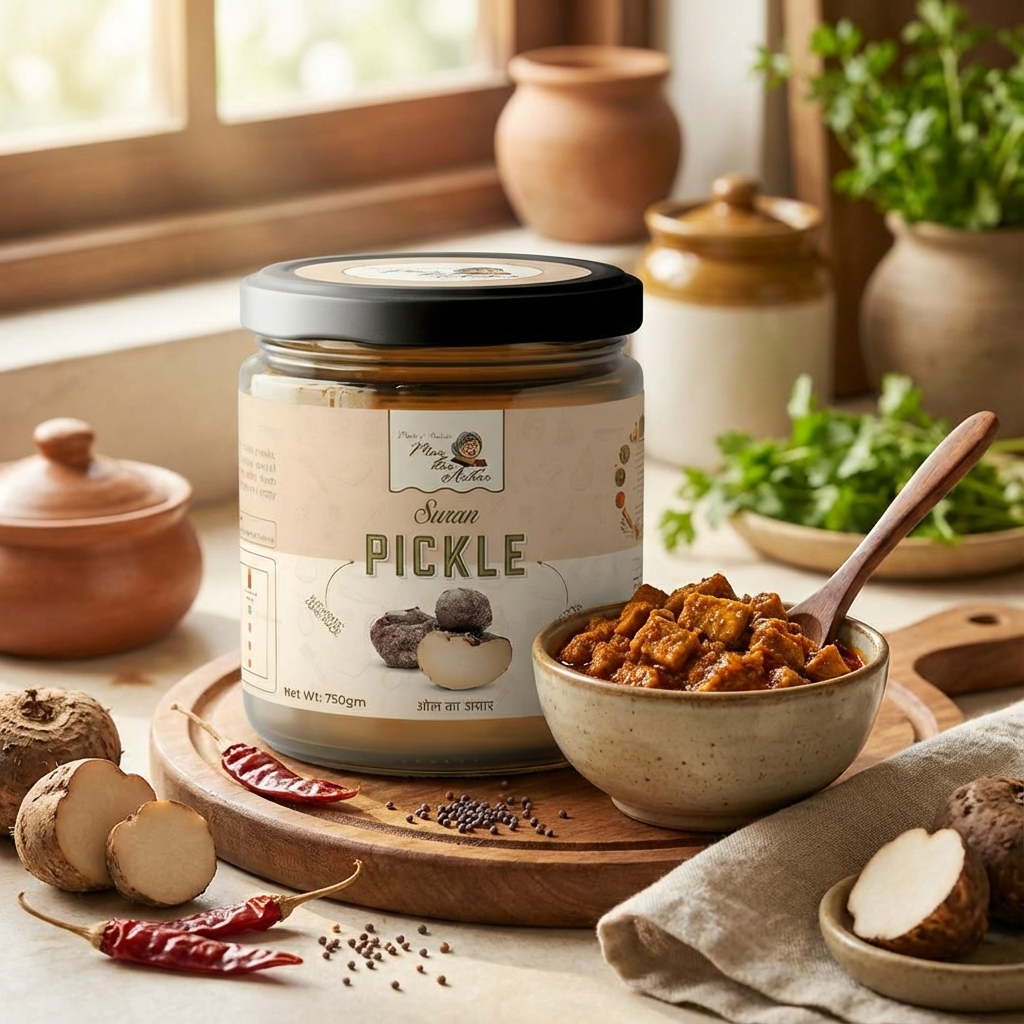 Home Made Oal Pickle (Suran/Jimikand Kaa Achar) - Maa Kaa Achar