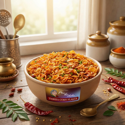 Theekha Corn Flakes – Spicy Masala Cornflakes Mixture - Maa Kaa Achar