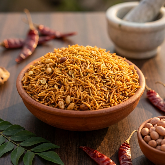 Theekha Fariyali Mixture – Spicy Farali Upwas Namkeen - Maa Kaa Achar